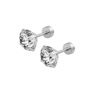 医用迷你钛钢耳钉养耳洞螺丝耳骨钉女钛合金钻石小耳环耳蜗钉耳饰