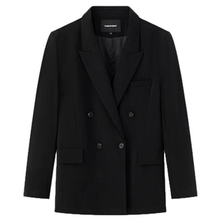 CLIMAX VISION垂感顺滑柔挺斜纹戗驳领廓形宽松休闲西装外套夹克