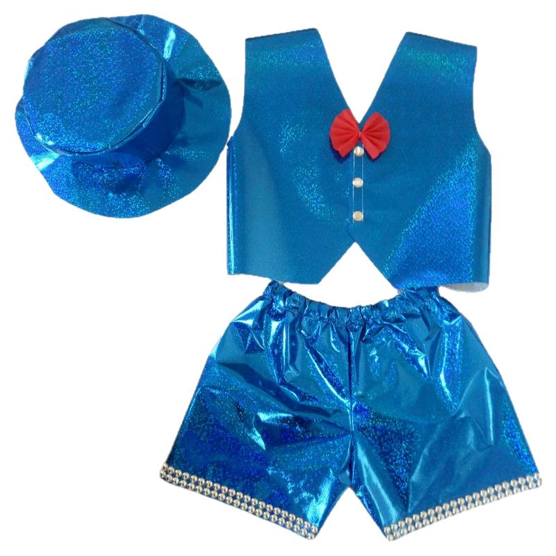 新款儿童环保服装男童礼服幼儿园diy制作男孩演出服亲子时装走秀