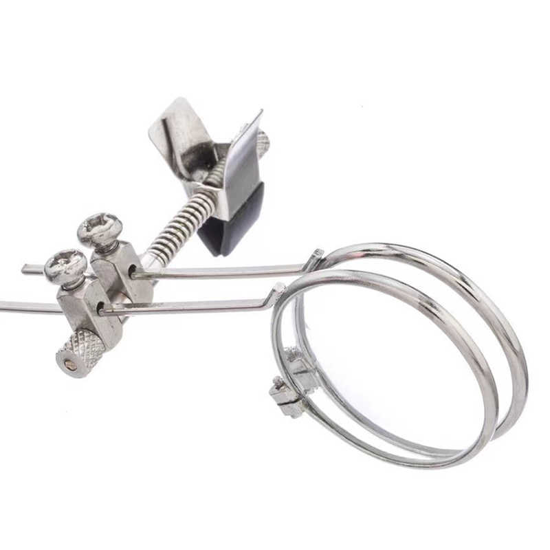 眼镜夹双镜片25mm玻璃镜片辅助夹阅读钟表维修放大镜