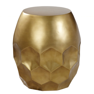 新中式角几边几沙发边角几小茶几客厅转角中式金色铜鼓凳创意墩子