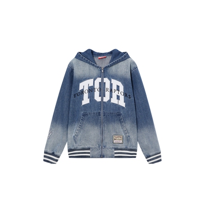 NBAmitchell&ness2025秋冬猛龙宽松舒适运动牛仔风外套男女MN