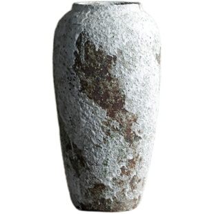 御三泥台面粗陶花瓶干花花瓶陶罐罐子陶瓷复古土陶粗糙感花盆摆件