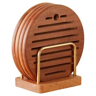 实木隔热垫家用餐垫圆形耐高温防烫垫子砂锅垫碗垫杯垫热水壶垫