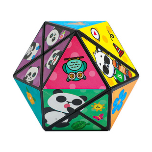熊猫立体百变魔方儿童益智玩具3d无限翻转折叠幼儿园宝宝变形积木