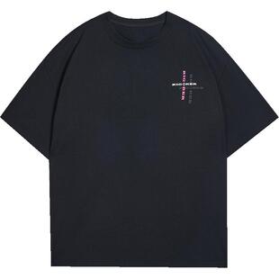 准者短袖T恤夏日新款男女情侣款宽松纯棉美式复古潮半袖运动上衣