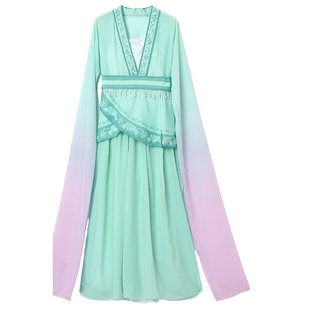 2024春晚踏春同款舞蹈演出服采薇踏歌古典舞水袖汉服舞台演出服装