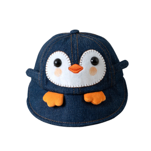 婴儿帽子鸭舌帽春夏季小企鹅宝宝棒球帽儿童遮阳帽防晒帽男童女童