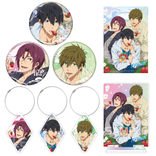星河动漫 Free!七濑遥 松冈凛 橘真琴 草莓系列 冰箱贴 挂件立牌