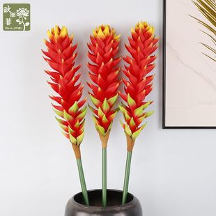 仿真单支姜花新年仿真花仿真花当头批发花蕾春节鸿运家居装 饰姜