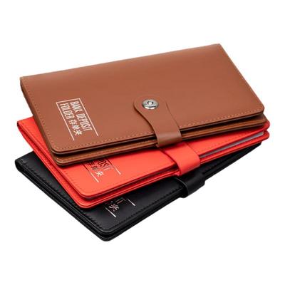 天色 定期存单收纳本多功能票据存单夹银行大额纸质存单卡一体包防水收藏夹皮大容量收集存款存折活页支票