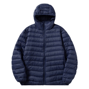 班尼路SK轻薄短款羽绒服男冬季连帽排骨羽绒服90白鸭绒保暖外套YS