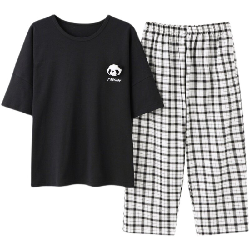 康谊女士短袖七分裤纯棉家居服