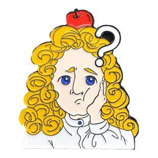 思考中的牛顿胸针创意金属徽章原创设计文艺礼物理科生高考试考研