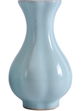 仿古汝窑工艺品陶瓷花瓶青瓷瓶子