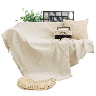 春夏网红沙发巾全包套罩棉麻多色沙发布盖布沙发毯民宿床盖毯特惠