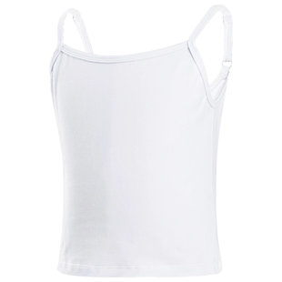 儿童舞蹈服吊带背心白色打底衣女芭蕾舞练功服内搭中国舞考级上衣