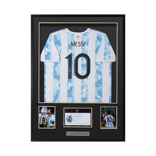 足球球星签名球衣裱框定制保护装裱梅西C罗内马尔世界杯实木相框