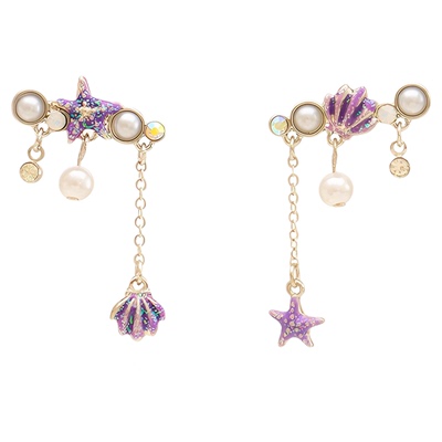 IPINK甜酷风女仿贝壳超仙不对称