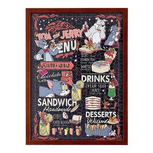 简约实木拼图框1000片50x70框架500片2000片装裱框挂墙可定制