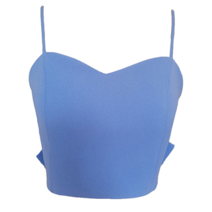 后背蝴蝶结上衣夏小心机沙滩甜美露背海边度假泰国雪纺吊带背心女