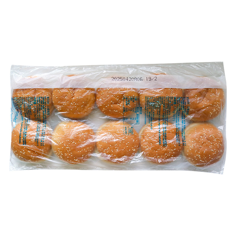 曼可顿汉堡面包100对装(10袋) 日期新鲜半成品早餐面包圆形汉堡胚