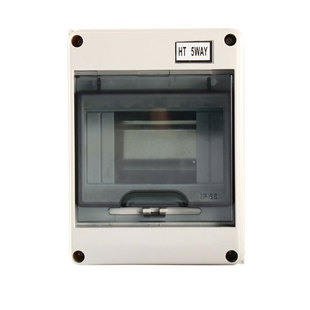 HT-5防水塑料漏保盒8回路6P明装防雨空开盒室户外12位开关配电箱