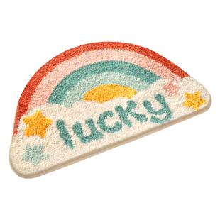 大江地垫半圆卫生间吸水地毯厕所卫浴温馨进门防滑垫家用浴室脚垫