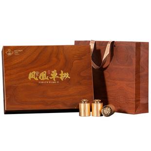 华源 特级潮州鸭屎香凤凰单丛 乌龙茶茶叶 送长辈送礼木纹礼盒装