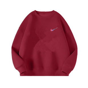 奥莱专柜显白卫衣女装秋冬圆领加绒打底休闲宽松运动慵懒韩版上衣