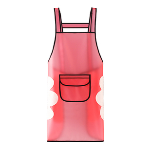 透明TPU围裙女家用厨房做饭防水防油污餐饮水产专用工作服男定制