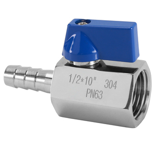 2分3分4分304不锈钢宝塔球阀内外丝迷你微型阀门软管皮管快插接头