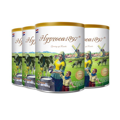 【自营】海普诺凯1897未来版3段900g*4罐HMO乳铁蛋白宝宝配方奶粉