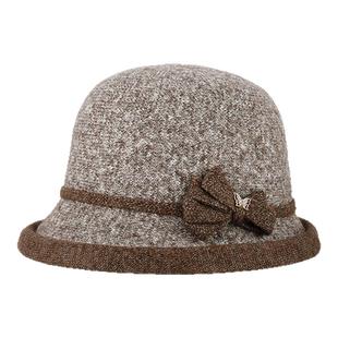 女士盆帽2024新款百搭保暖妈妈防风防寒老太太帽子洋气时髦春秋款