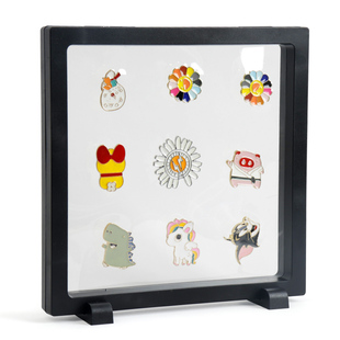 徽章收纳盒首饰吧唧保护套手串悬浮勋章金属奖牌胸针展示架奖章框