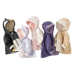 【动物园】戴维贝拉儿童摇粒绒外套男女童春装宝宝婴儿保暖拜年服