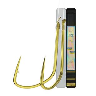 刘志强国民子线双钩成品正品绑好鱼钩防缠无倒刺新关东袖钩鲫鱼钩