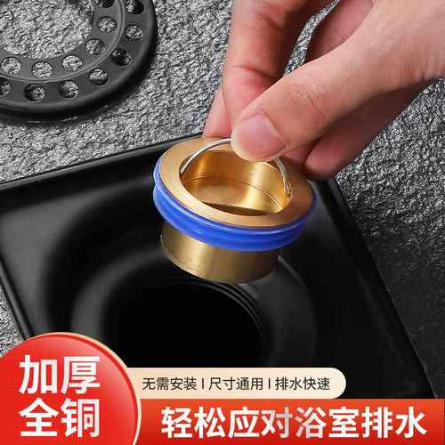 下水道防反味神器盖子全防臭下水管地漏通用地漏洗衣机不锈钢芯铜