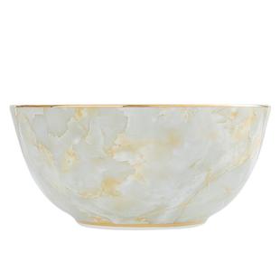 轻奢骨瓷汤碗家用6英寸面碗吃饭碗金边8英寸大号海碗大容量汤碗盆