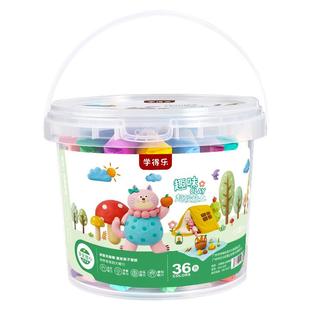超轻粘土环保无味彩泥太空泥套装高颜值儿童幼儿园专用24色36色盒装宝宝diy手办轻黏土模具手工橡皮泥玩具
