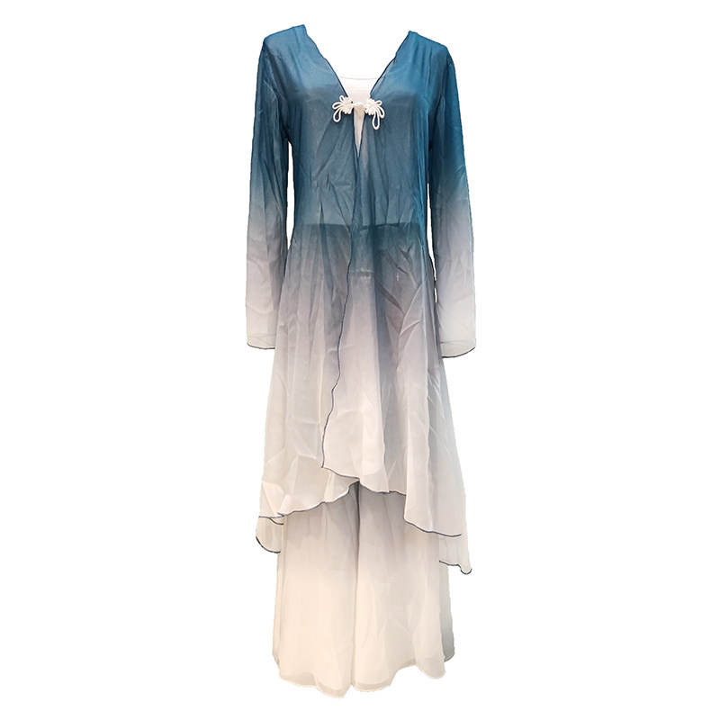 中国风汉服女古典舞蹈服渐变上衣