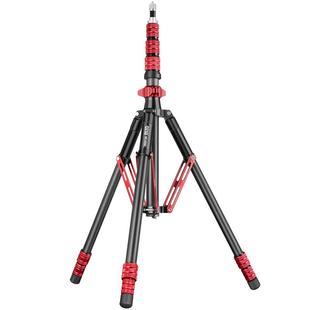 轻装时代MT02S碳纤维便携灯架三脚架2.2米影棚摄影补光闪光灯架落地室内户外拍小型超轻反折叠收纳三角支架