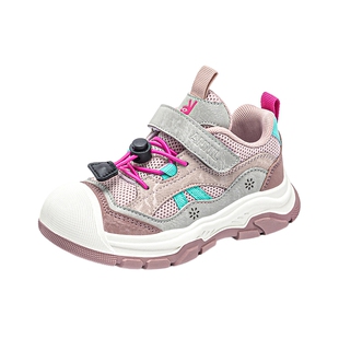 安奈儿女童新款夏天儿童运动跑鞋童鞋透气网面女童运动鞋鞋子
