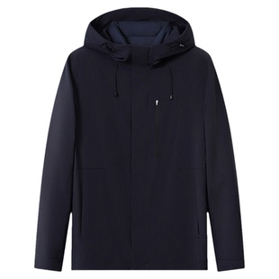 【三合一羽绒】金利来2025冬季新款男士户外三防连帽可拆卸羽绒服