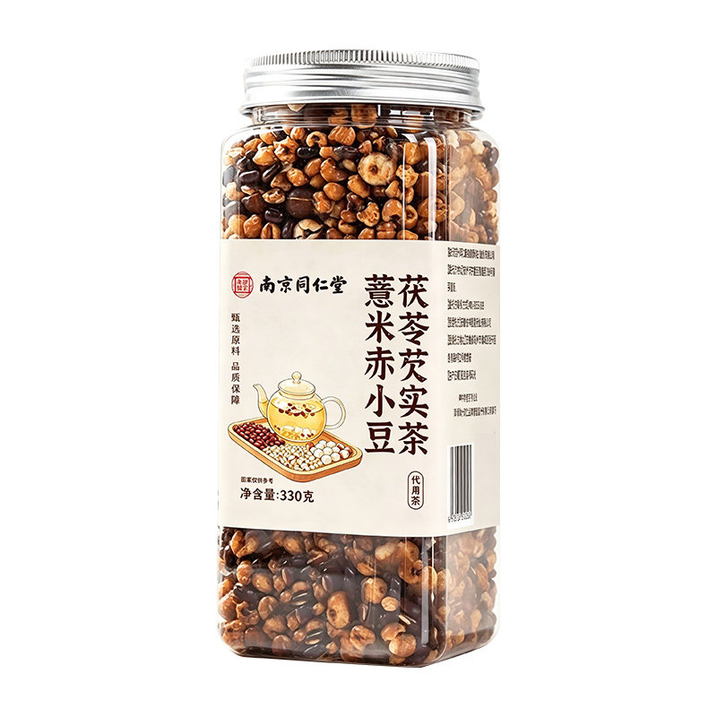 南京同仁堂乐家老铺薏米赤小豆茯苓芡实茶甄选泡水泡茶330g/罐