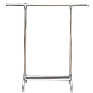 落地晾衣架置鞋架款不锈钢阳台晾衣架挂衣杆室内单杆挂衣架衣帽架