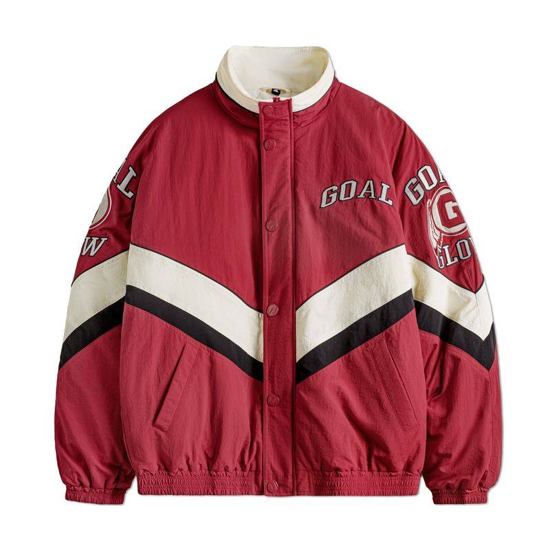马登工装美式复古撞色夹克棉服