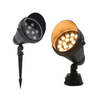 led户外防水照树灯射树灯树下射灯花园庭院七彩圆形草坪led地插灯