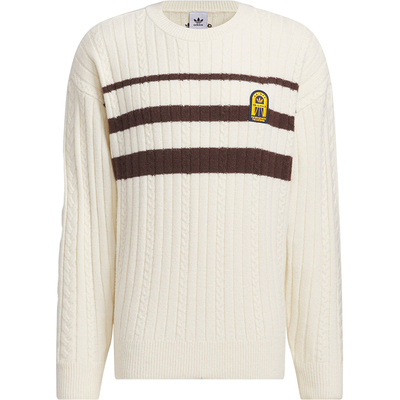 Adidas/阿迪达斯正品三叶草男女情侣款复古学院针织衫JC6850