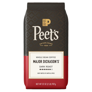 美直邮Peet's皮爷迪克森少校咖啡豆手冲冷萃阿拉比卡深烘原装进口